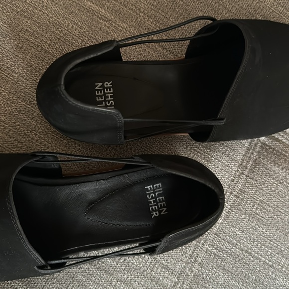 New Eileen Fisher "Ken" two-piece leather sandals - Picture 8 of 8